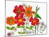 Floral & Hummingbird-Blenda Tyvoll-Mounted Art Print