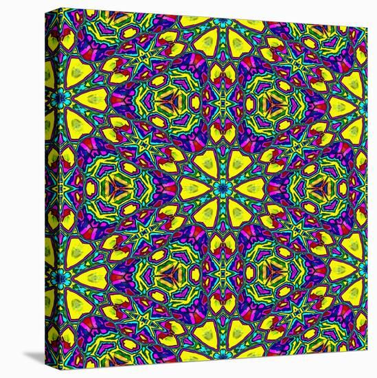 Floral Kaleidoscope Pattern-PandaWild-Stretched Canvas