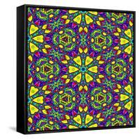 Floral Kaleidoscope Pattern-PandaWild-Framed Stretched Canvas