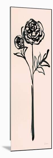 Floral Line I on Pink-Sue Schlabach-Mounted Art Print