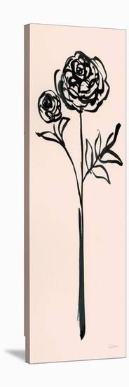 Floral Line I on Pink-Sue Schlabach-Stretched Canvas