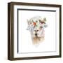 Floral Llama IV-Lanie Loreth-Framed Art Print