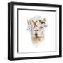 Floral Llama IV-Lanie Loreth-Framed Art Print