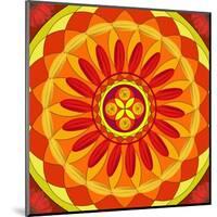 Floral Mandala Drawing Sacred Circle-AGCuesta-Mounted Print