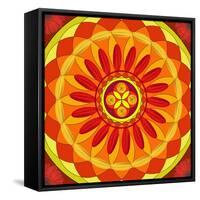 Floral Mandala Drawing Sacred Circle-AGCuesta-Framed Stretched Canvas