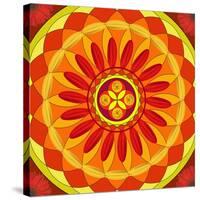 Floral Mandala Drawing Sacred Circle-AGCuesta-Stretched Canvas