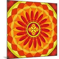 Floral Mandala Drawing Sacred Circle-AGCuesta-Mounted Premium Giclee Print