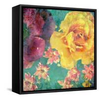 Floral Montage, Photographic Layer Work from Flowers and Texture-Alaya Gadeh-Framed Stretched Canvas