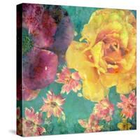 Floral Montage, Photographic Layer Work from Flowers and Texture-Alaya Gadeh-Stretched Canvas