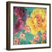 Floral Montage, Photographic Layer Work from Flowers and Texture-Alaya Gadeh-Framed Photographic Print