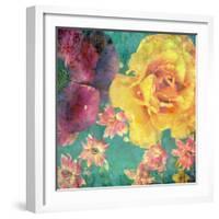 Floral Montage, Photographic Layer Work from Flowers and Texture-Alaya Gadeh-Framed Photographic Print