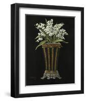 Floral Noir Lilacs-Janet Kruskamp-Framed Art Print