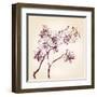 Floral Orchid Hand Drawn Vector-VladisChern-Framed Art Print