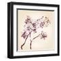 Floral Orchid Hand Drawn Vector-VladisChern-Framed Art Print