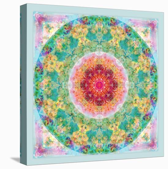 Floral Ornament Circle-Alaya Gadeh-Stretched Canvas