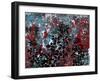 Floral Pattern Blues Reds Black-Bee Sturgis-Framed Art Print