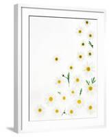 Floral Pattern on White Surface-null-Framed Photographic Print