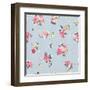 Floral Pattern with Blooming Flowers-Aleksey Vl B.-Framed Art Print