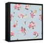Floral Pattern with Blooming Flowers-Aleksey Vl B.-Framed Stretched Canvas
