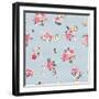 Floral Pattern with Blooming Flowers-Aleksey Vl B.-Framed Art Print