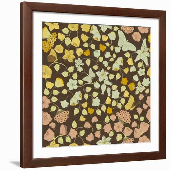 Floral Pattern-Rouz-Framed Art Print