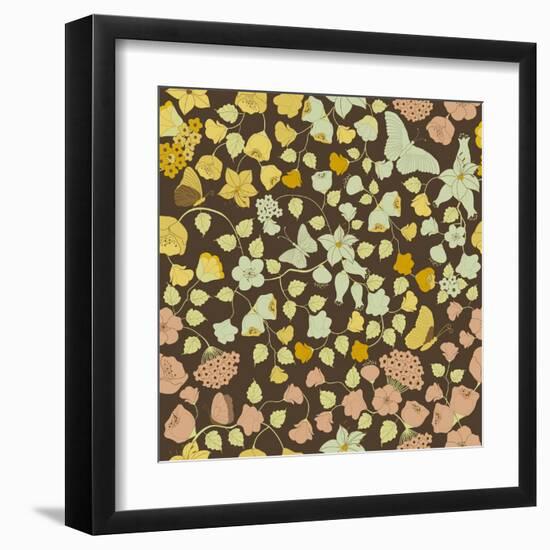 Floral Pattern-Rouz-Framed Art Print