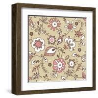 Floral Pattern-lozas-Framed Art Print