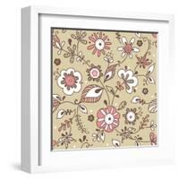 Floral Pattern-lozas-Framed Art Print