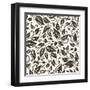 Floral Pattern-Naddiya-Framed Art Print