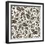 Floral Pattern-Naddiya-Framed Art Print