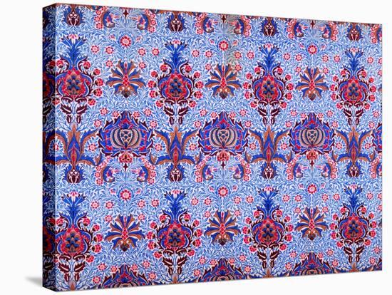 Floral Patterned Wallpaper-William Morris-Stretched Canvas