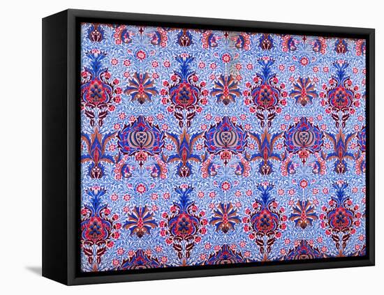 Floral Patterned Wallpaper-William Morris-Framed Stretched Canvas