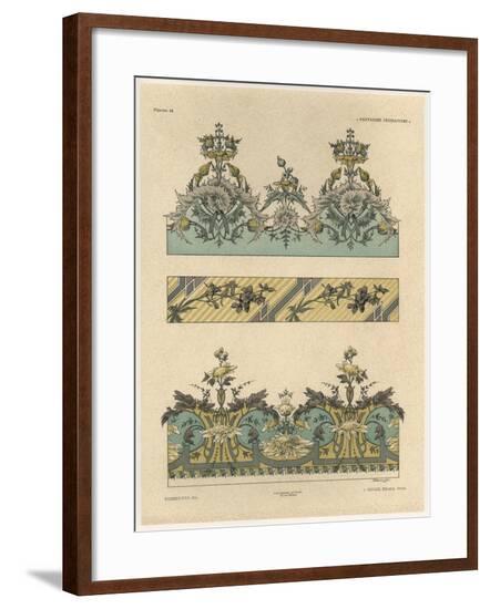 Floral Patterns, from 'Fantaisies decoratives', engraved by Gillot, Librairie de l'Art, Paris, 1887-Jules Auguste Habert-dys-Framed Giclee Print