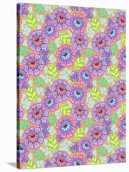 Floral Peach Sorbet-Hello Angel-Stretched Canvas