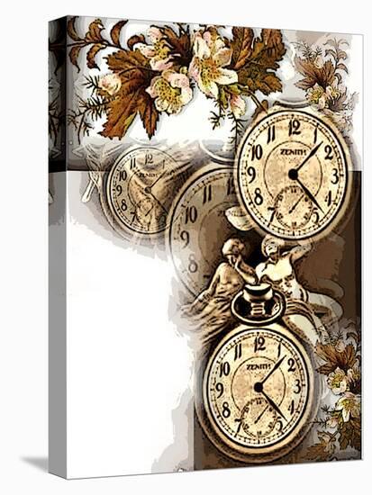 Floral Pocket Watches-Yanni Theodorou-Stretched Canvas