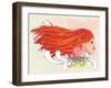 Floral Portrait of Red Haired Girl-artshock-Framed Art Print