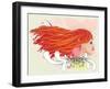 Floral Portrait of Red Haired Girl-artshock-Framed Art Print