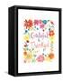 Floral Quote II-Farida Zaman-Framed Stretched Canvas