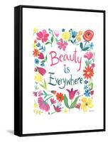 Floral Quote III-Farida Zaman-Framed Stretched Canvas