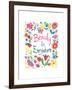 Floral Quote III-Farida Zaman-Framed Art Print