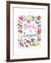 Floral Quote III-Farida Zaman-Framed Art Print