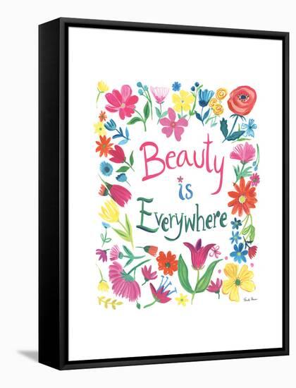 Floral Quote III-Farida Zaman-Framed Stretched Canvas