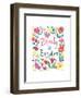 Floral Quote III-Farida Zaman-Framed Art Print