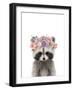 Floral Raccoon-Leah Straatsma-Framed Art Print