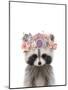 Floral Raccoon-Leah Straatsma-Mounted Art Print