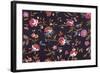 Floral Repeat on Black-null-Framed Giclee Print