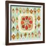 Floral Retro 3 Squared-Richard Faust-Framed Art Print