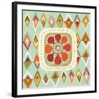 Floral Retro 3 Squared-Richard Faust-Framed Art Print