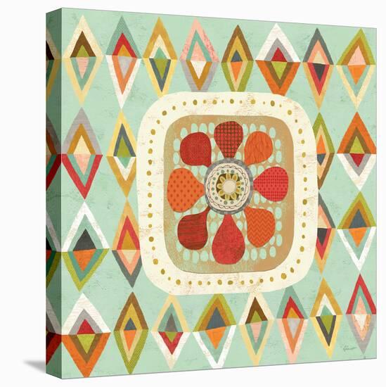 Floral Retro 3 Squared-Richard Faust-Stretched Canvas