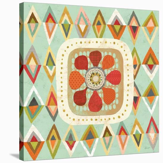 Floral Retro 3 Squared-Richard Faust-Stretched Canvas